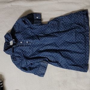 Crazy 8 denim dress chambray girls size 5 light weight